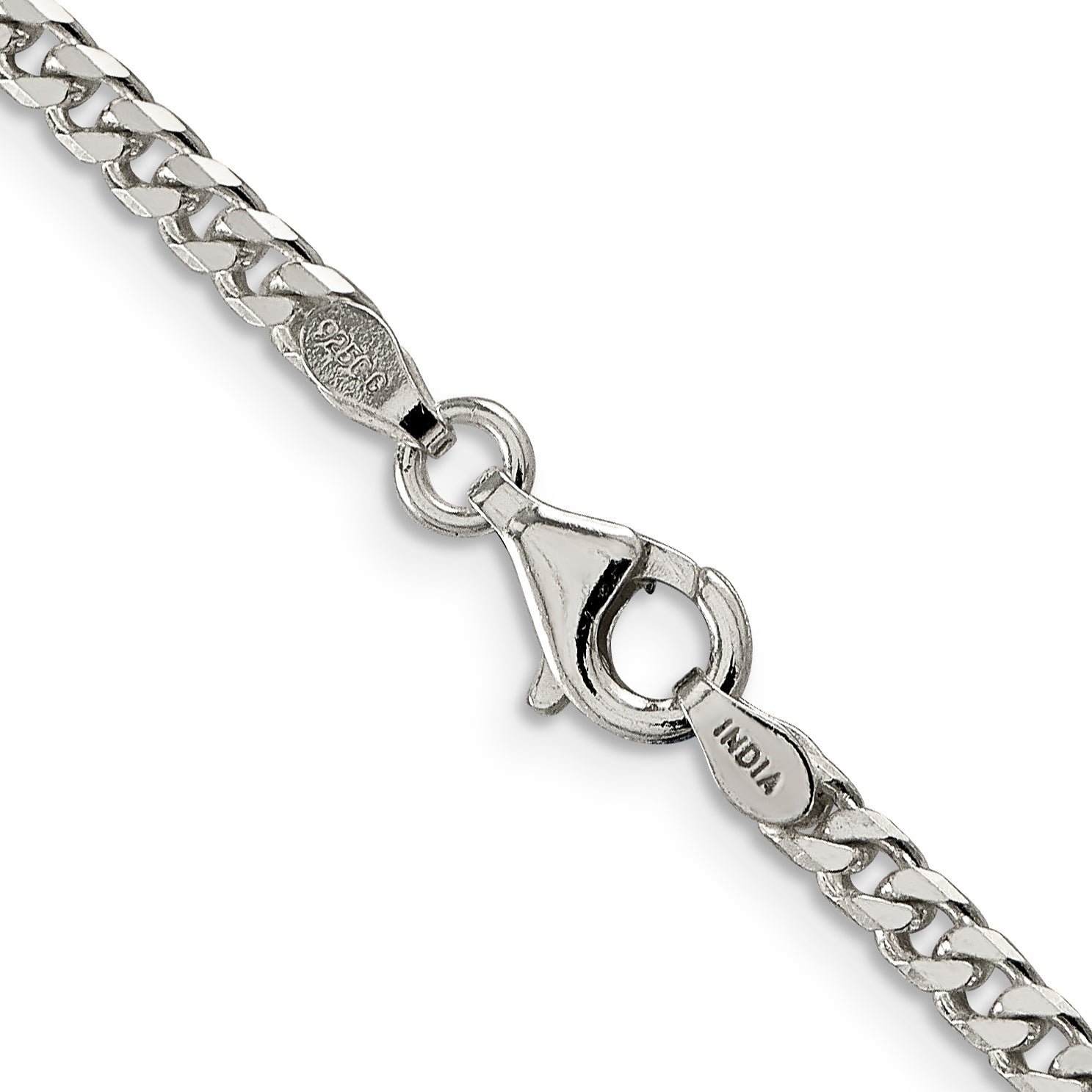26 Inch Sterling Silver Polished 3.15mm Curb Chain