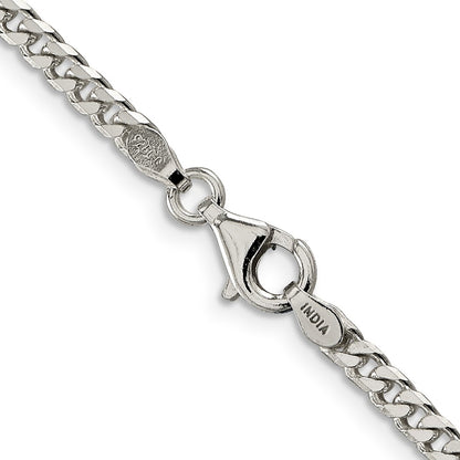 26 Inch Sterling Silver Polished 3.15mm Curb Chain Necklace