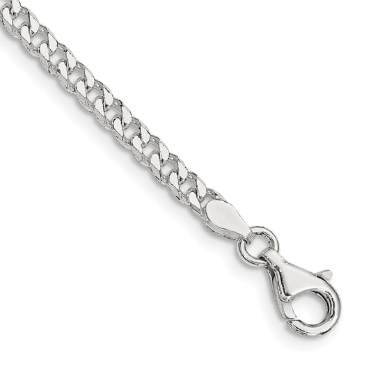 7 Inch Sterling Silver Polished 3.15mm Curb Chain