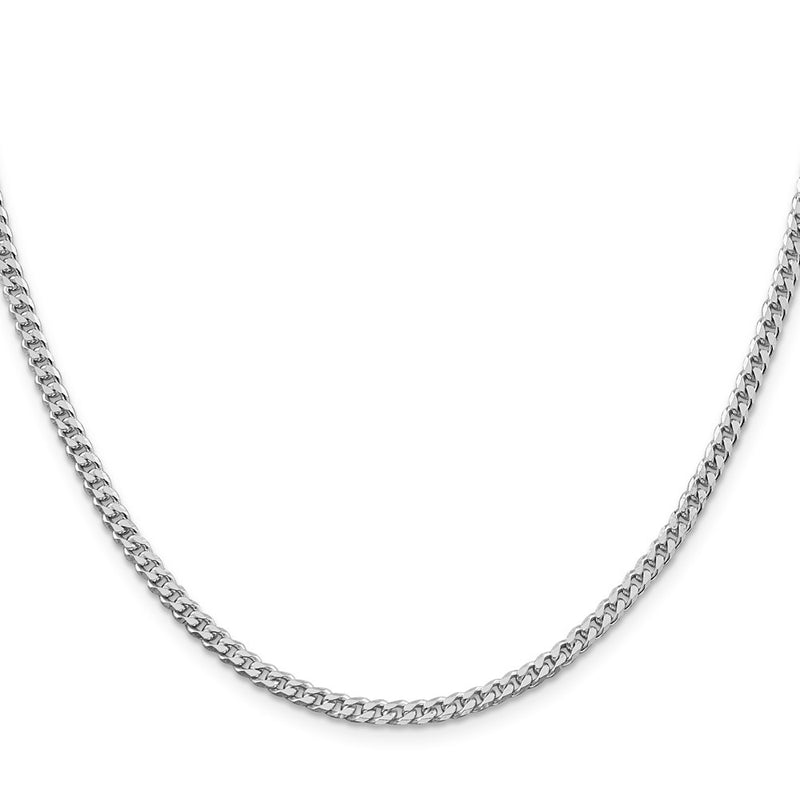 Sterling Silver Rhodium-Plated Polished 3.15mm Curb Chain
