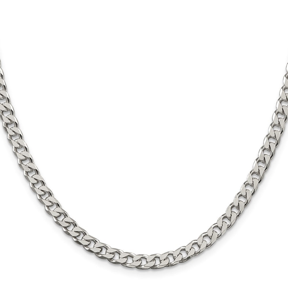 30 Inch Sterling Silver Polished 5mm Curb Chain Necklace