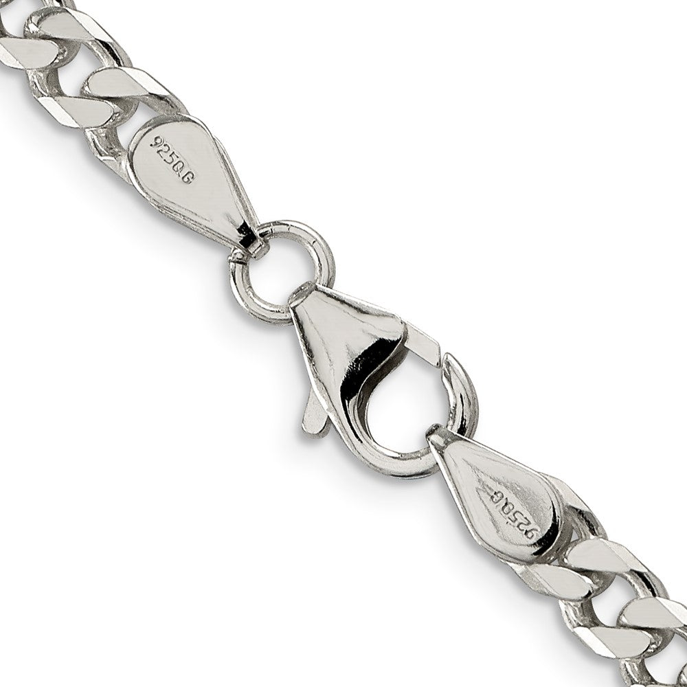 26 Inch Sterling Silver Polished 5mm Curb Chain Necklace