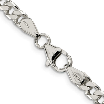 26 Inch Sterling Silver Polished 5mm Curb Chain Necklace