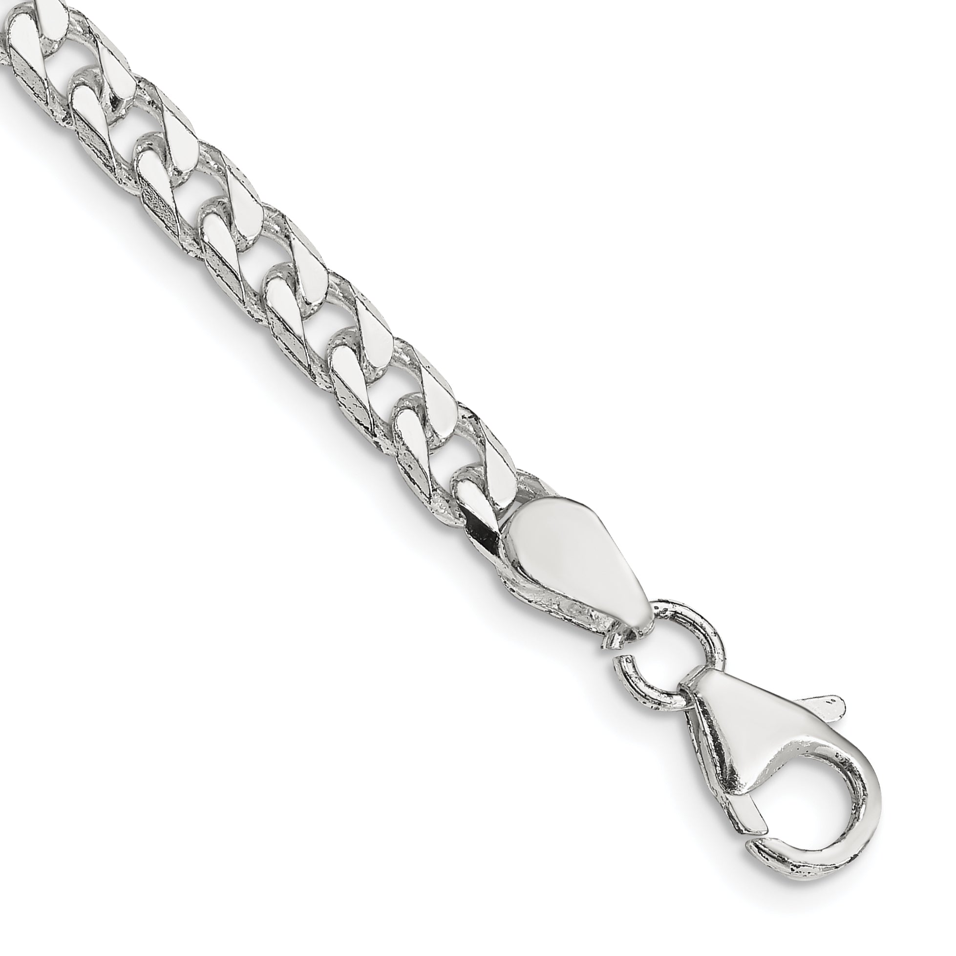 7 Inch Sterling Silver Polished 5mm Curb Chain