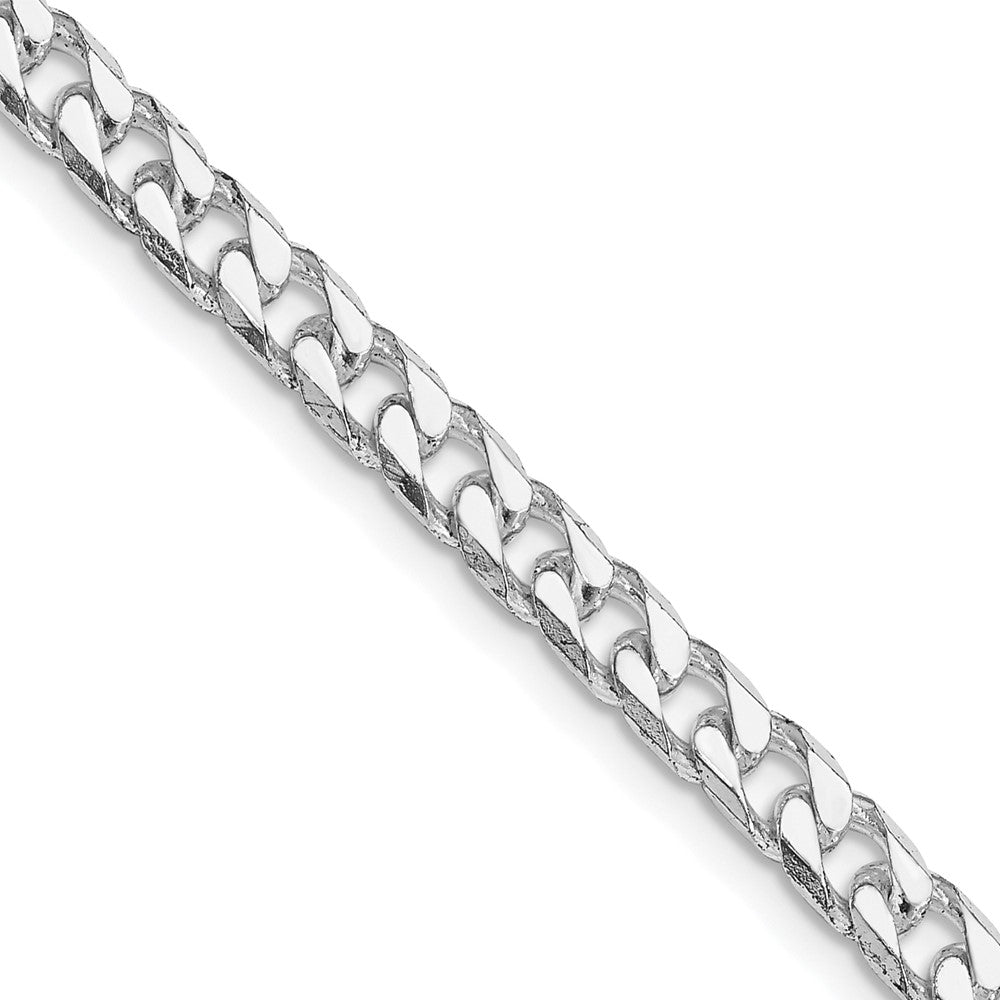 Sterling Silver Rhodium-Plated Polished 5mm Curb Chain