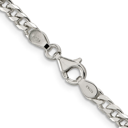 26 Inch Sterling Silver Polished 3.5mm Curb Chain