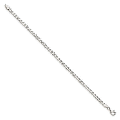 7 Inch Sterling Silver Polished 3.5mm Curb Chain