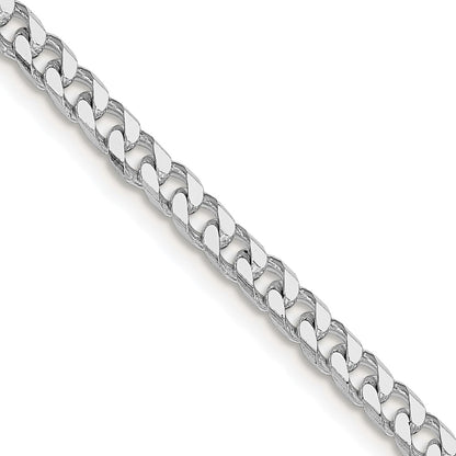 Sterling Silver Rhodium-Plated Polished 3.5mm Curb Chain
