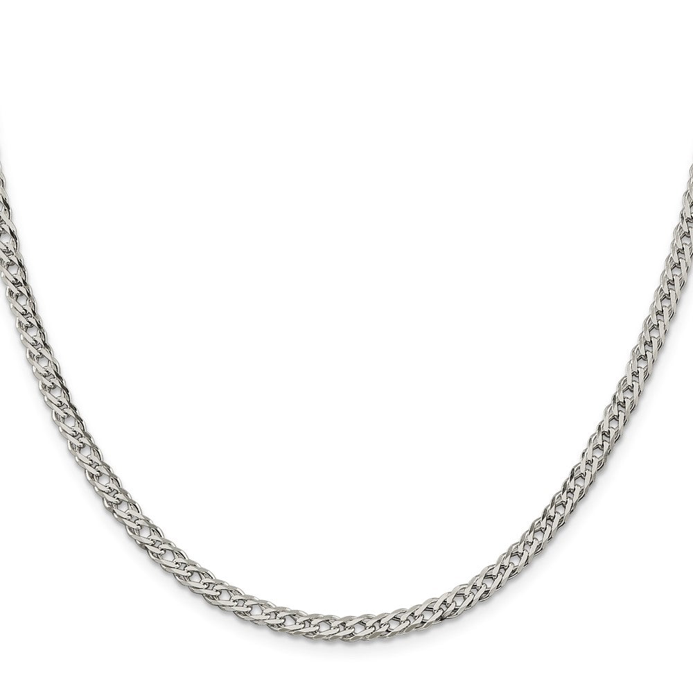 20 Inch Sterling Silver 4.25mm 6 Side D/C Flat Double Curb Chain Necklace