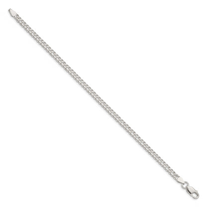 7 Inch Sterling Silver 4.25mm 6 Side D/C Flat Double Curb Chain