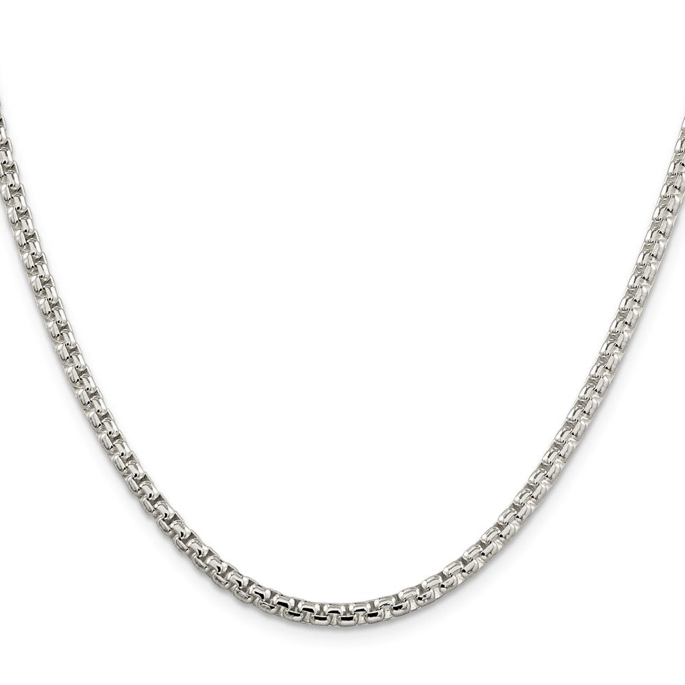 26 Inch Sterling Silver 3.6mm Round Box Chain Necklace