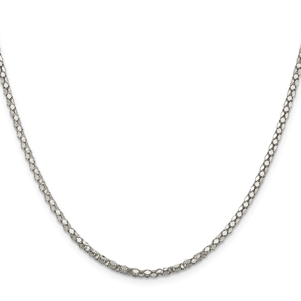 18 Inch Sterling Silver 2.5mm Popcorn Chain Necklace