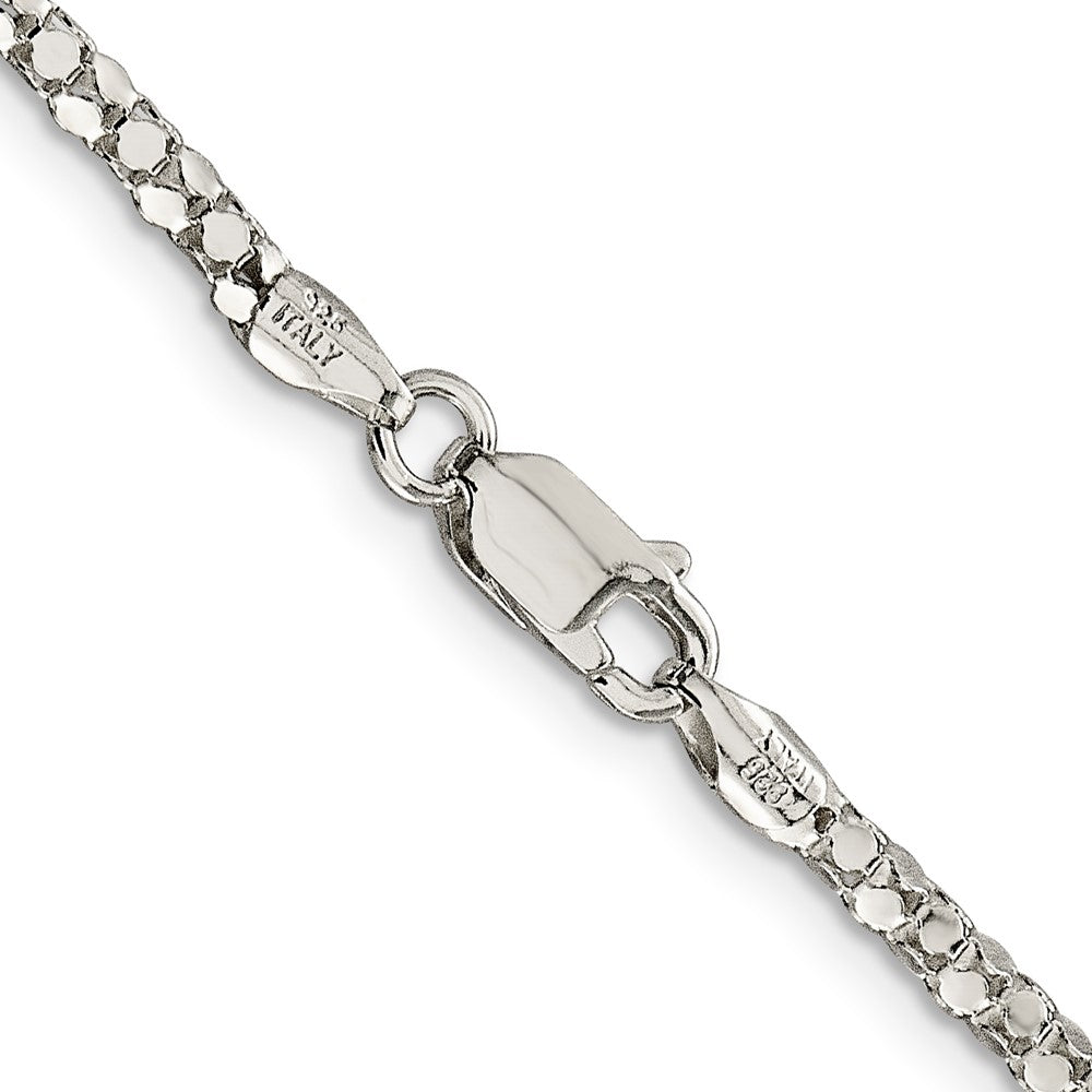 18 Inch Sterling Silver 2.5mm Popcorn Chain Necklace