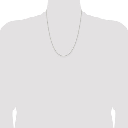 22 Inch Sterling Silver 1.25mm Rolo With Beads Chain W/4In Ext.