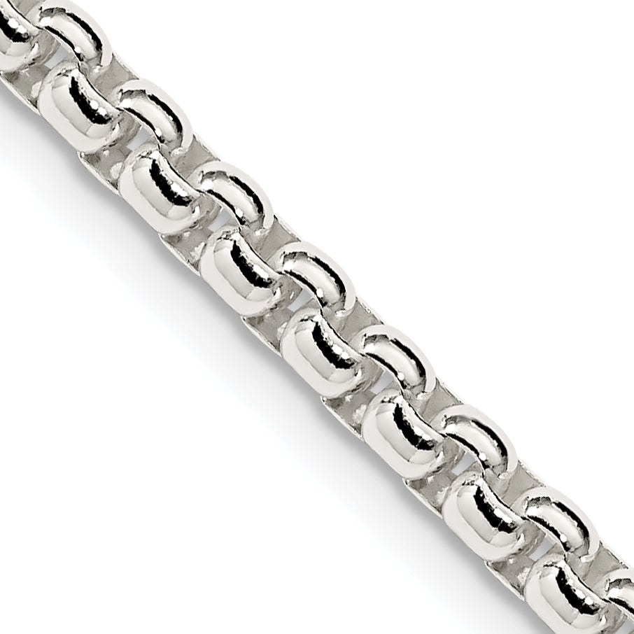 20 Inch Sterling Silver 3.6mm Round Box Chain Necklace