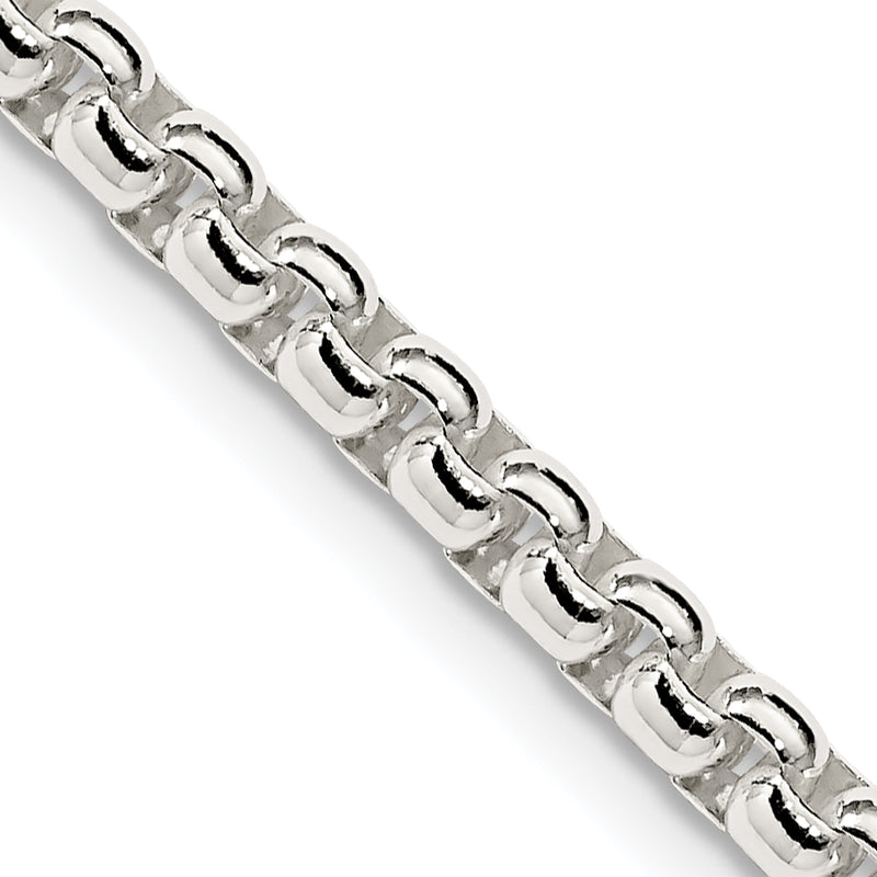 20 Inch Sterling Silver 3.6mm Round Box Chain Necklace