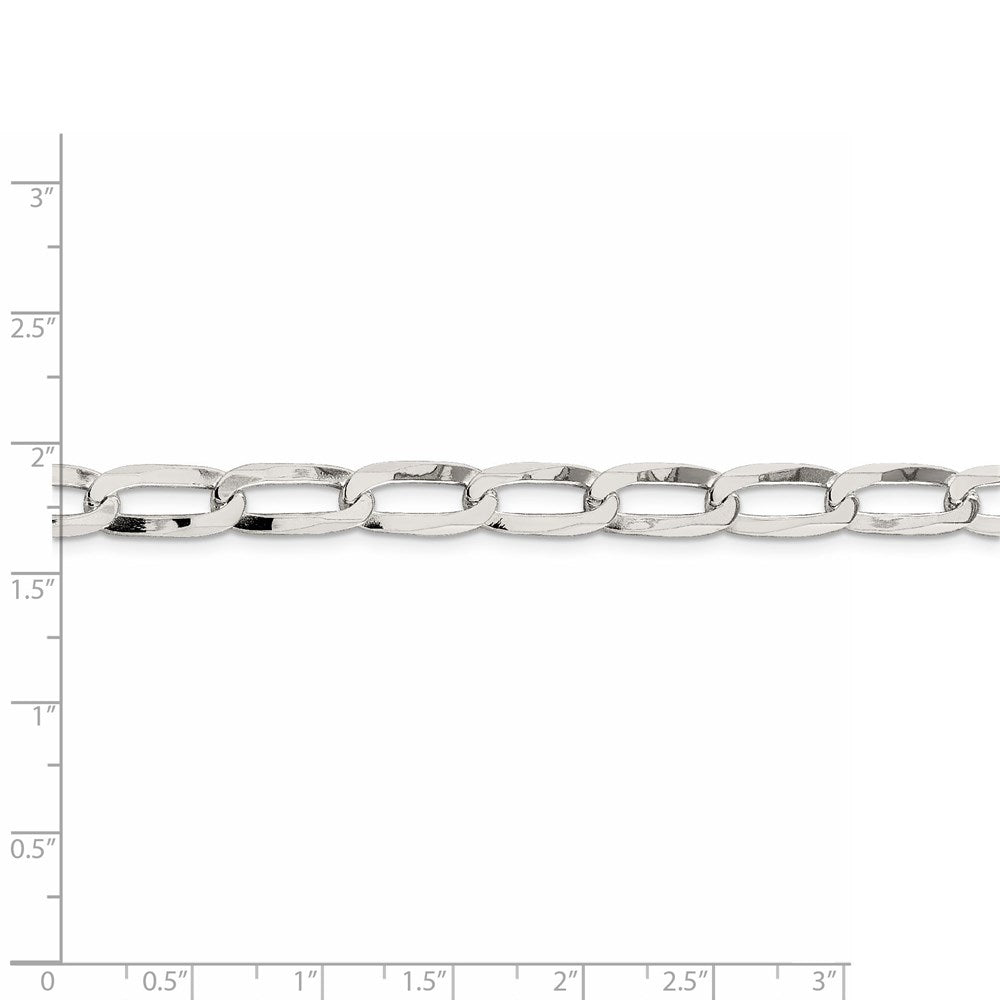 20 Inch Sterling Silver 7.15mm Elongated Open Link Chain