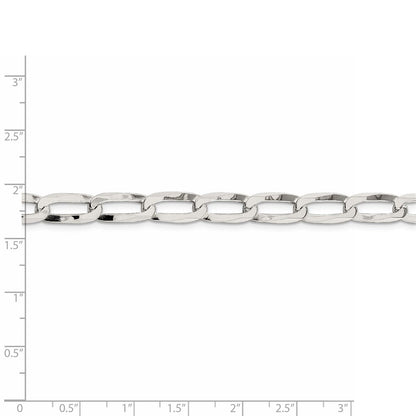 20 Inch Sterling Silver 7.15mm Elongated Open Link Chain