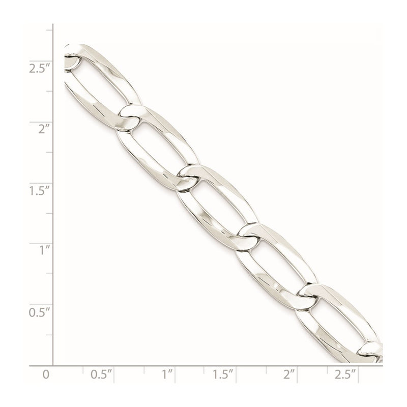 20 Inch Sterling Silver 10.25mm Elongated Open Link Chain