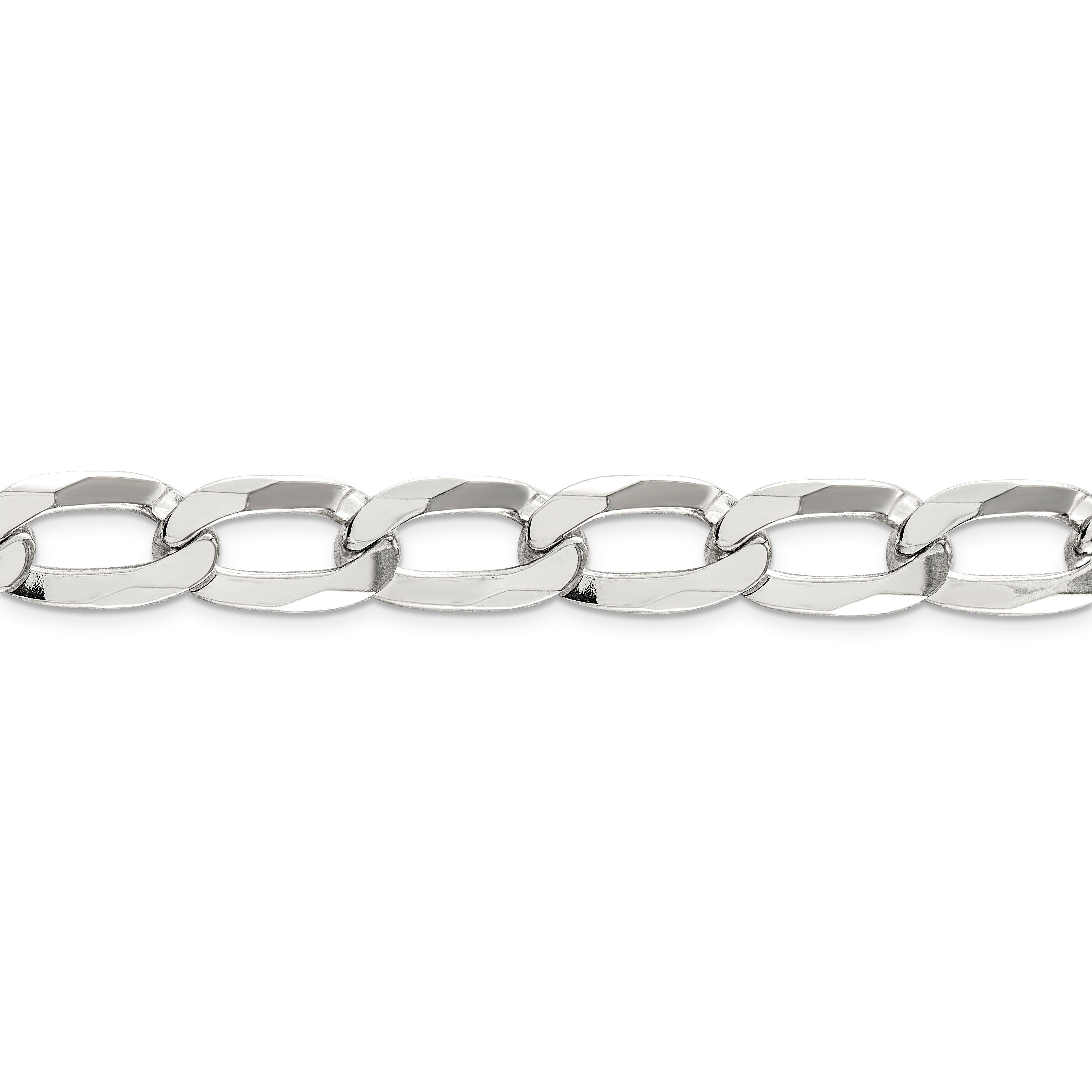 24 Inch Sterling Silver 12.35mm Elongated Open Link Chain