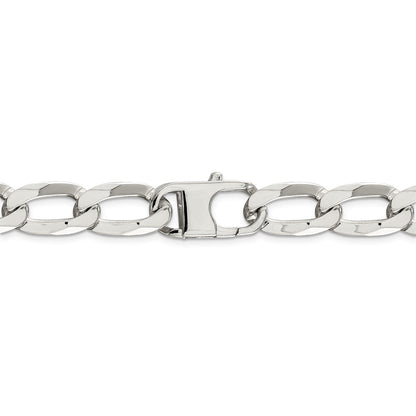24 Inch Sterling Silver 12.35mm Elongated Open Link Chain