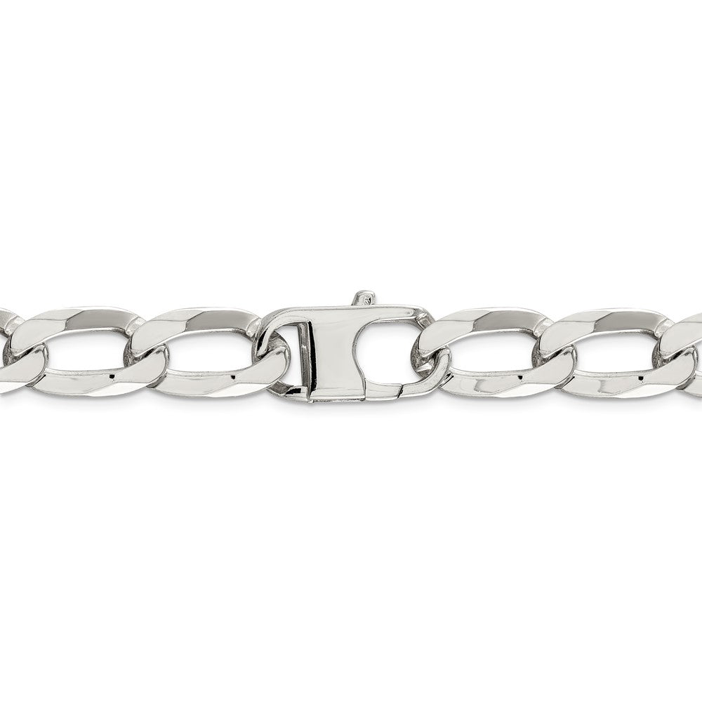 22 Inch Sterling Silver 12.35mm Elongated Open Link Chain Necklace
