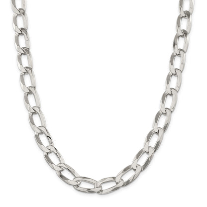 24 Inch Sterling Silver 12.35mm Elongated Open Link Chain