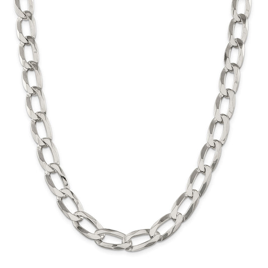 24 Inch Sterling Silver 12.35mm Elongated Open Link Chain