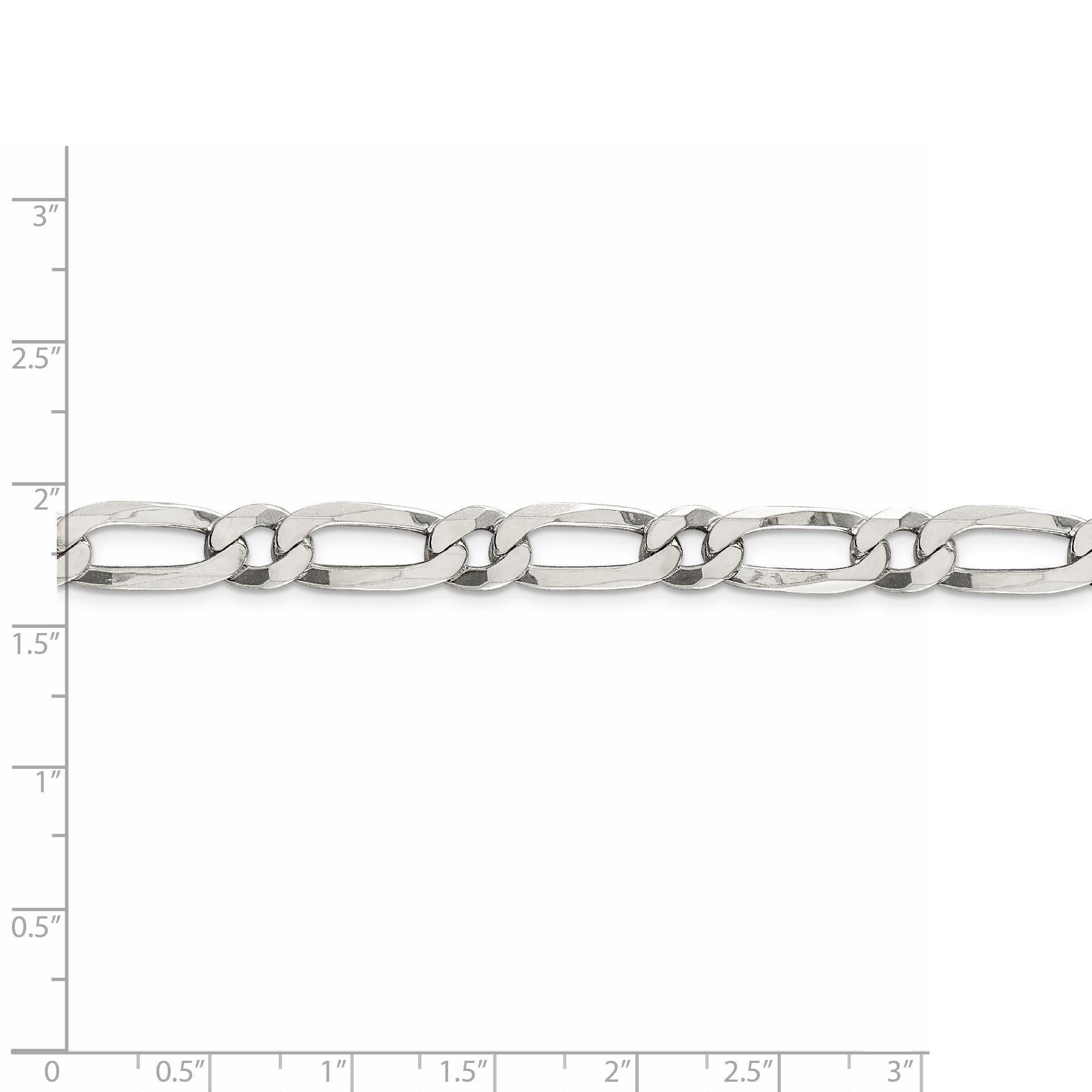 18 Inch Sterling Silver 8.1mm Chain