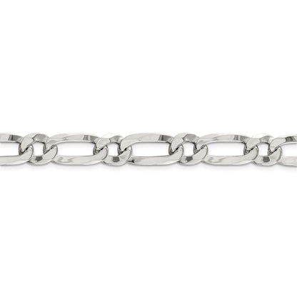 22 Inch Sterling Silver 10mm Elongated 1+1 Open Link Chain
