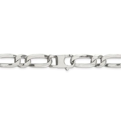 22 Inch Sterling Silver 10mm Elongated 1+1 Open Link Chain