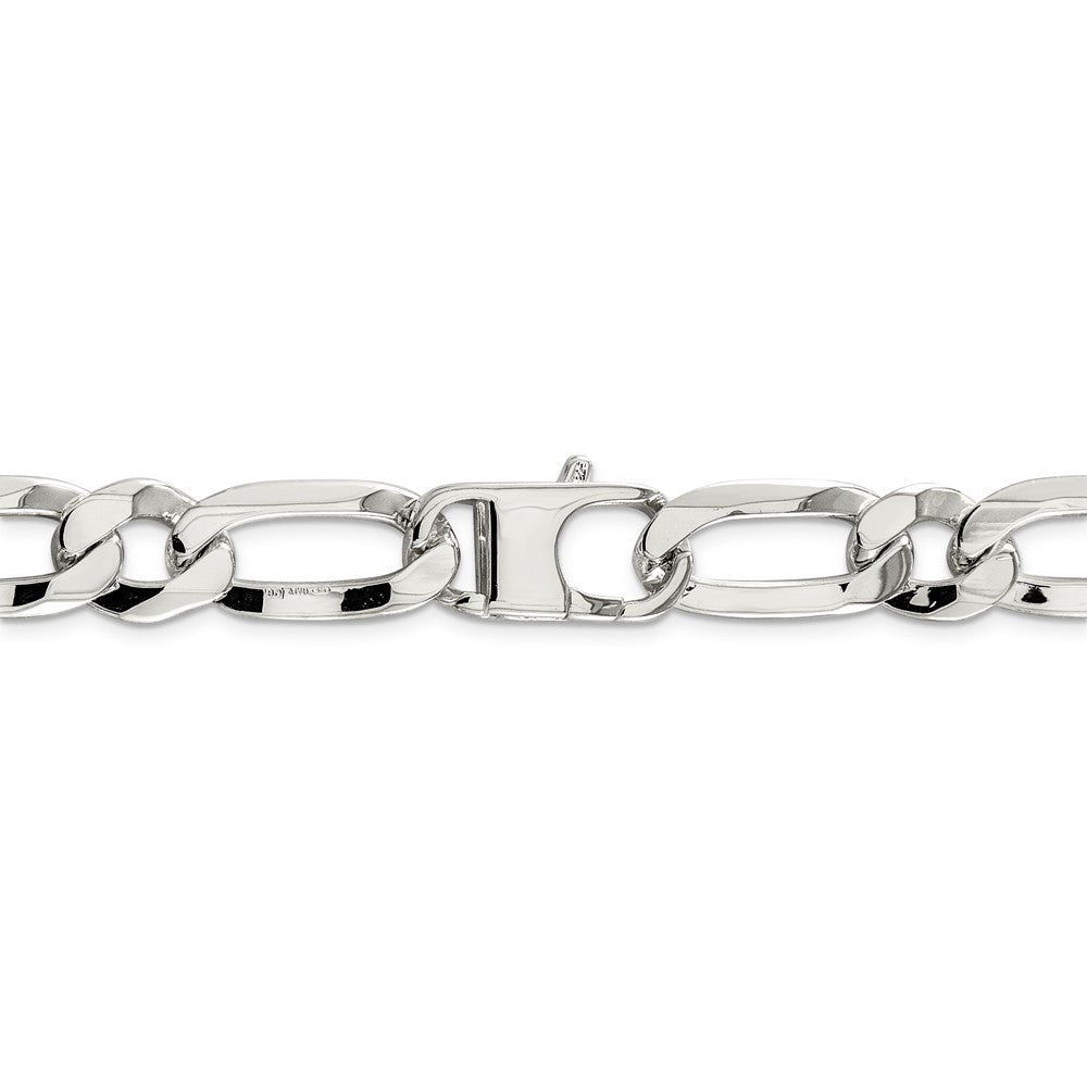 24 Inch Sterling Silver 12.25mm Elongated 1+1 Open Link Chain