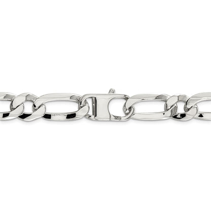 24 Inch Sterling Silver 12.25mm Elongated 1+1 Open Link Chain