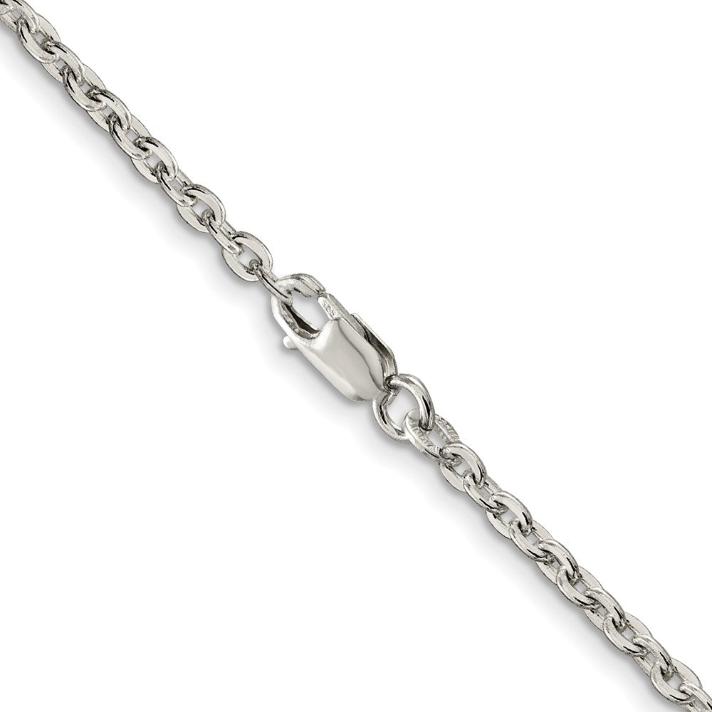 20 Inch Sterling Silver 2.75mm Flat Link Cable Chain Necklace