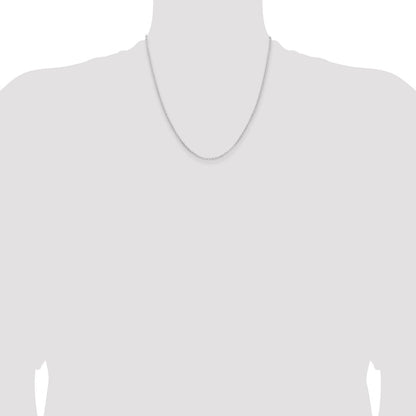 20 Inch Sterling Silver Rhodium-Plated 2mm Rolo Chain Necklace