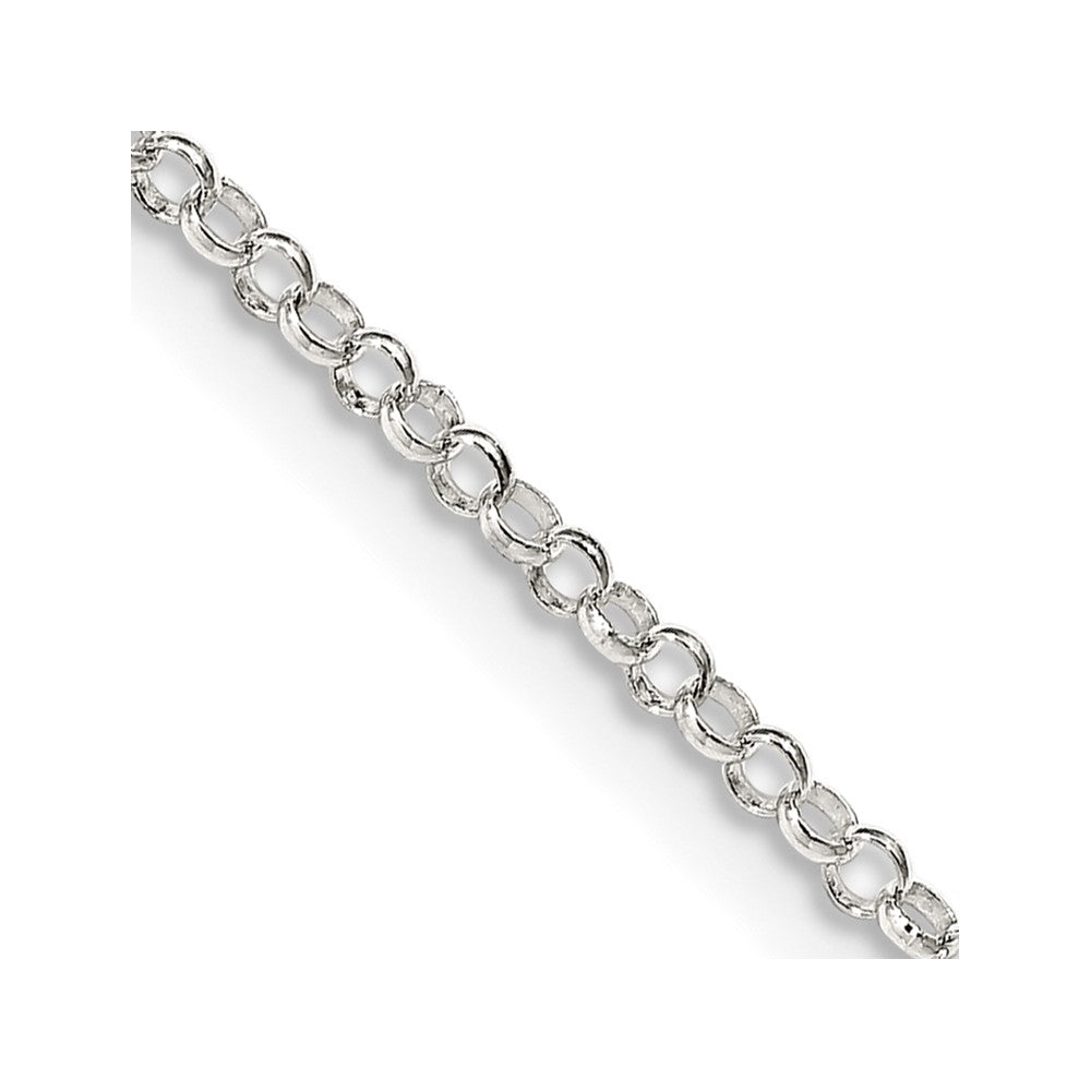 36 Inch Sterling Silver 2mm Rolo Chain Necklace