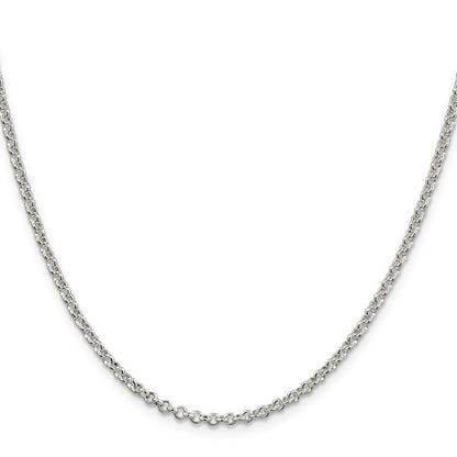42 Inch Sterling Silver 2.8mm Rolo Chain Necklace