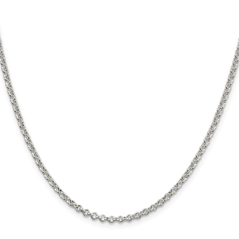 42 Inch Sterling Silver 2.8mm Rolo Chain Necklace