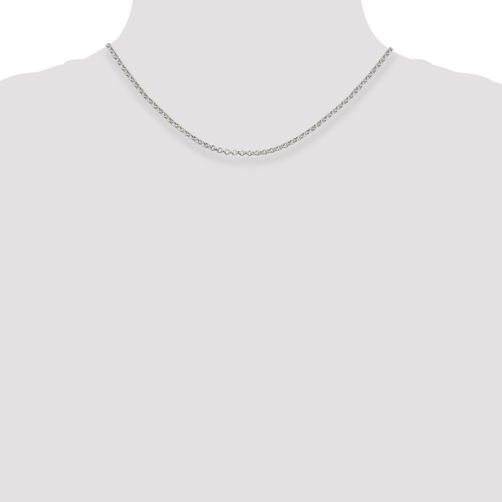 16 Inch Sterling Silver 2.8mm Rolo Chain Necklace