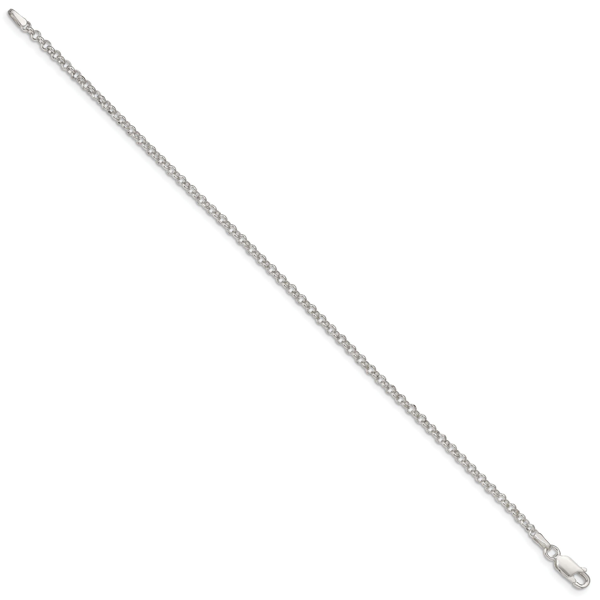 7 Inch Sterling Silver 2.8mm Rolo Chain