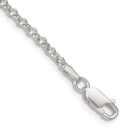 7 Inch Sterling Silver 2.8mm Rolo Chain Bracelet