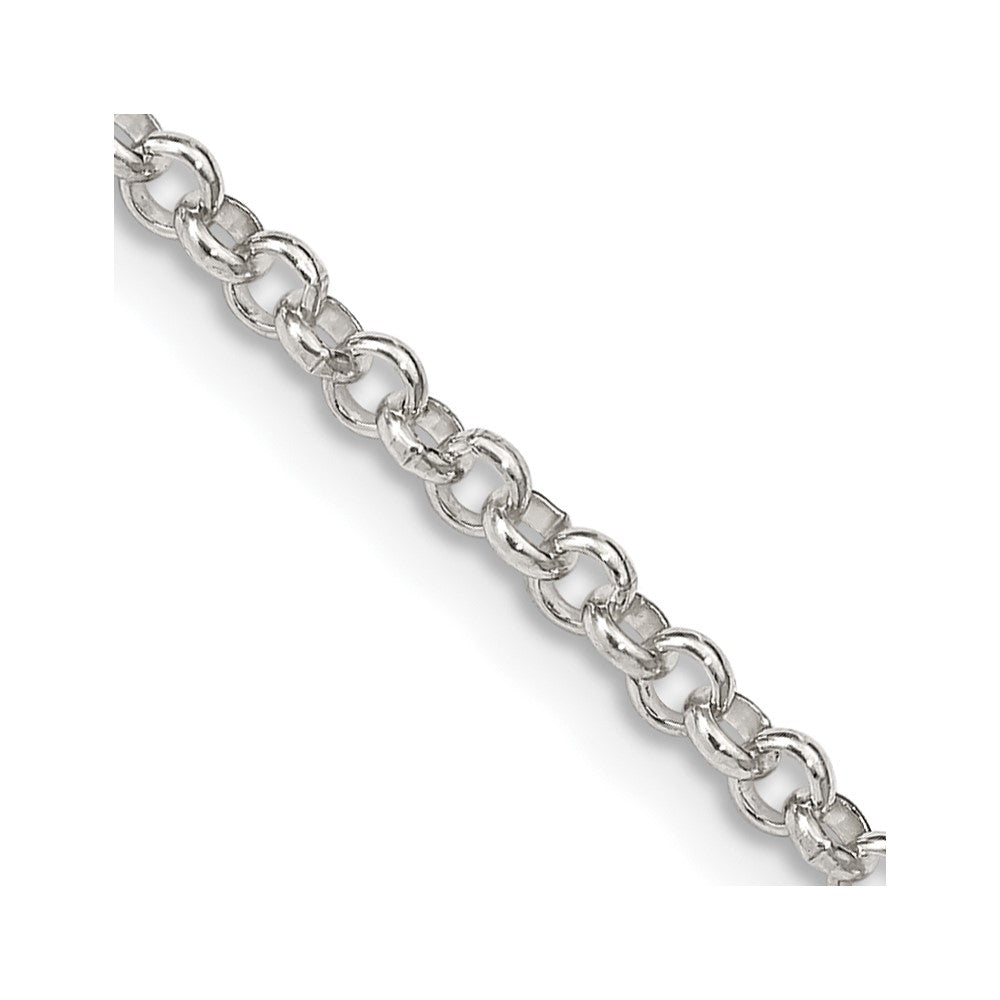 42 Inch Sterling Silver 2.8mm Rolo Chain Necklace