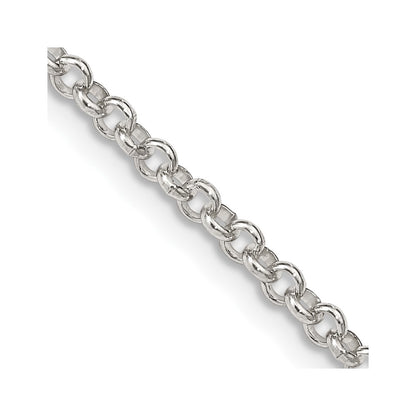 42 Inch Sterling Silver 2.8mm Rolo Chain Necklace