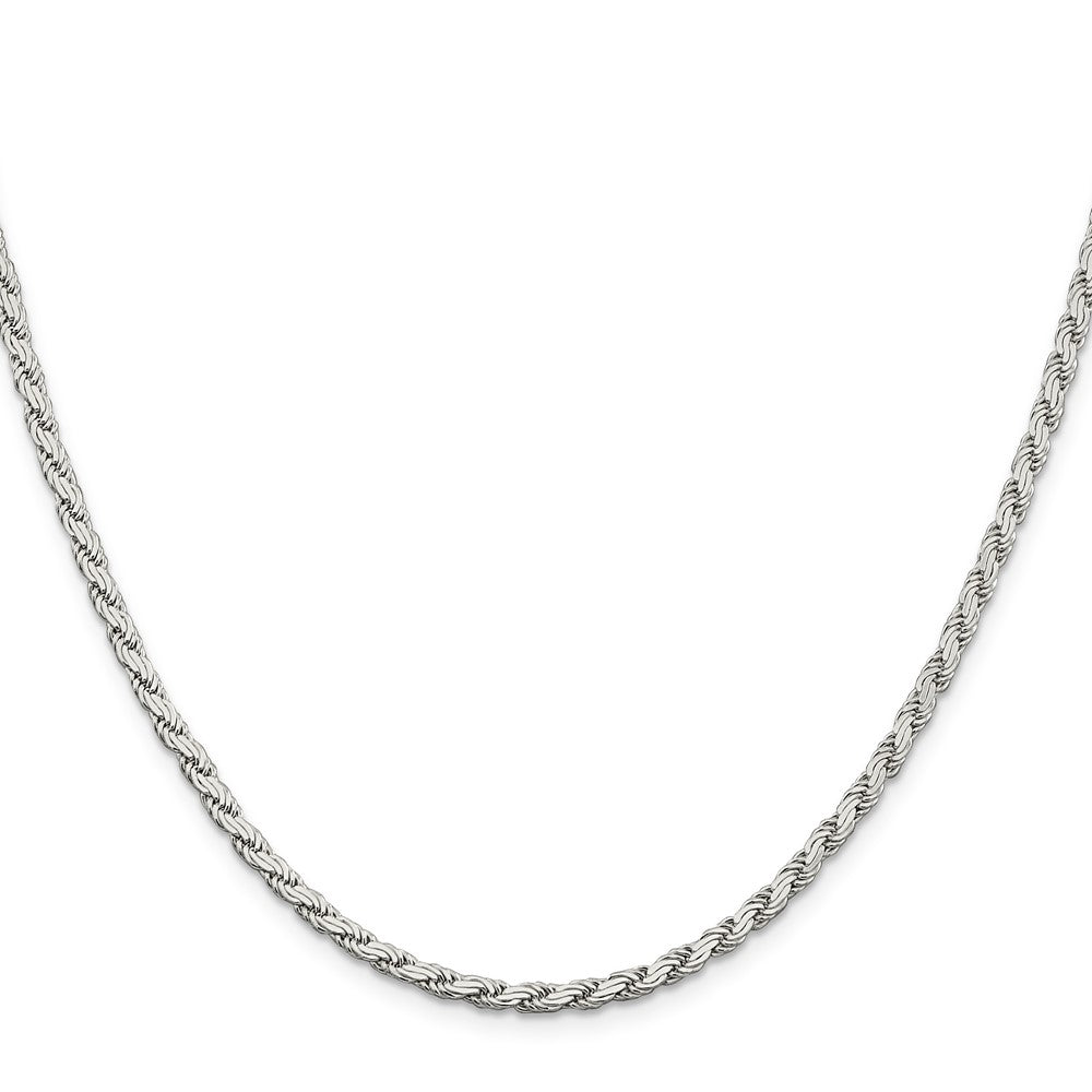 20 Inch Sterling Silver 3.1mm Flat Rope Chain Necklace