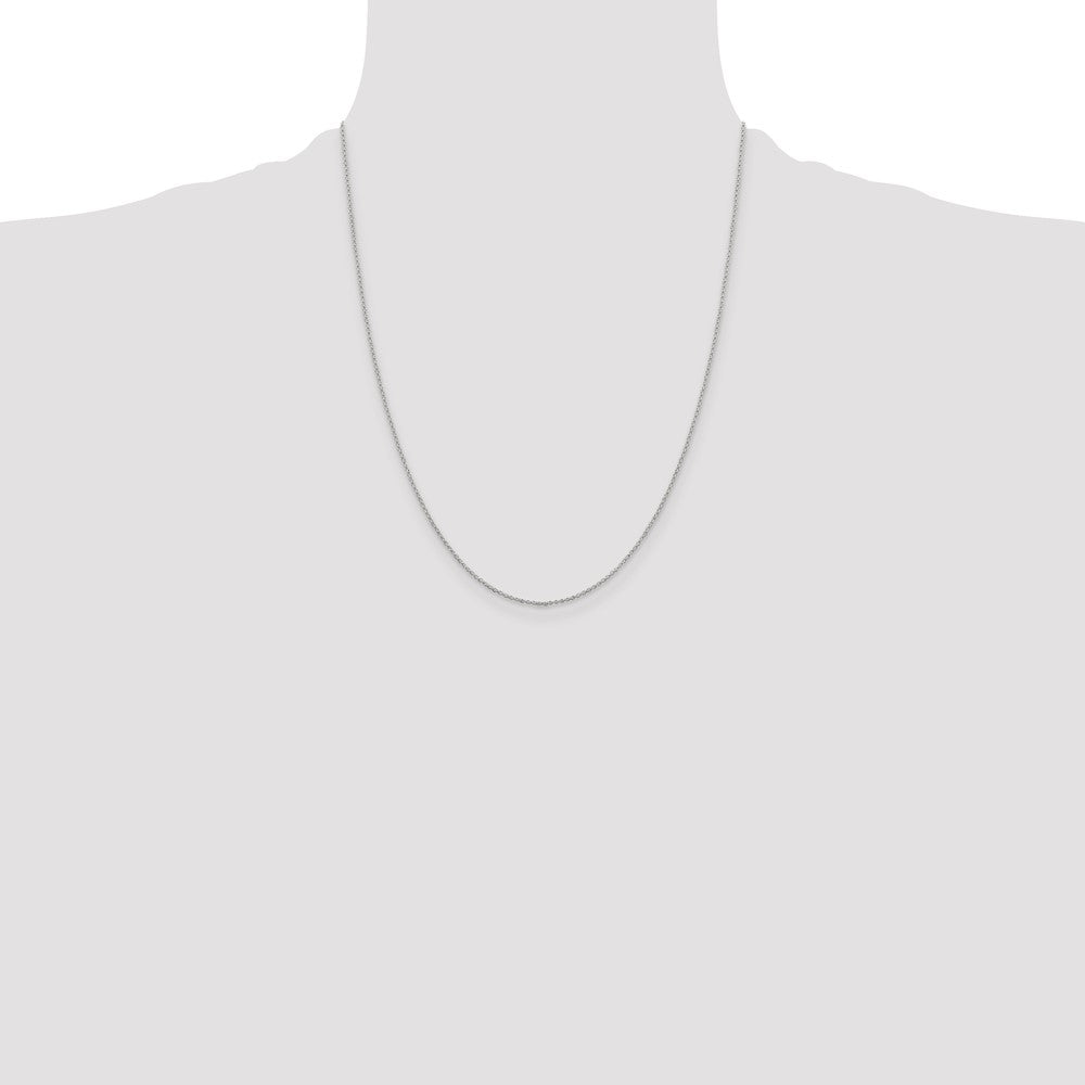 22 Inch Sterling Silver 1.1mm Rolo Chain Necklace
