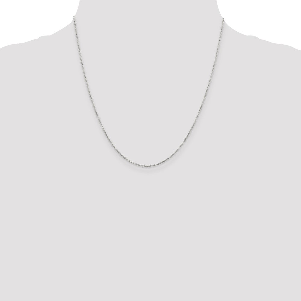 24 Inch Sterling Silver 1.1mm Rolo Chain Necklace