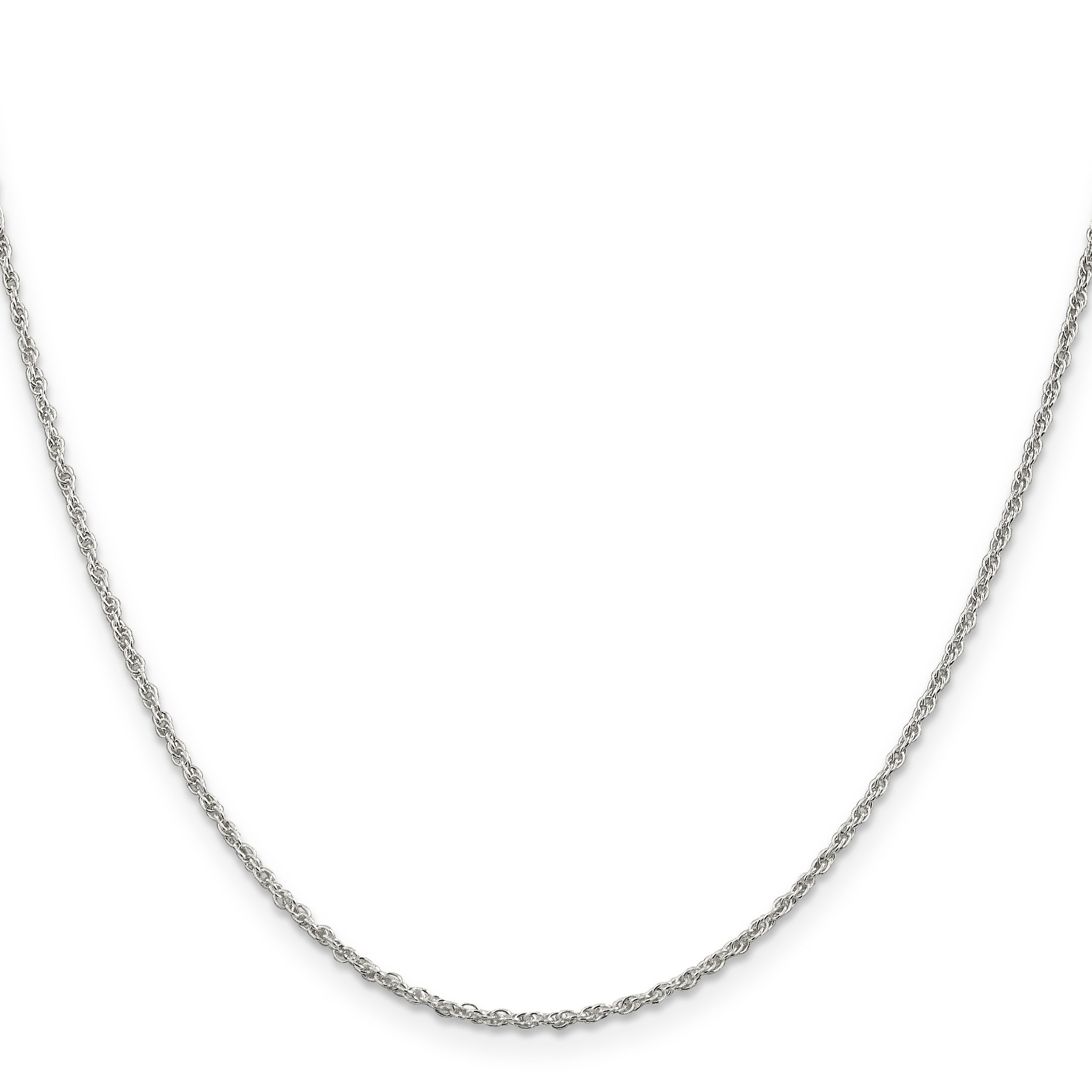 30 Inch Sterling Silver 1.6mm Loose Rope Chain Necklace
