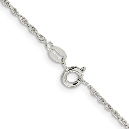 16 Inch Sterling Silver 1.6mm Loose Rope Chain Necklace