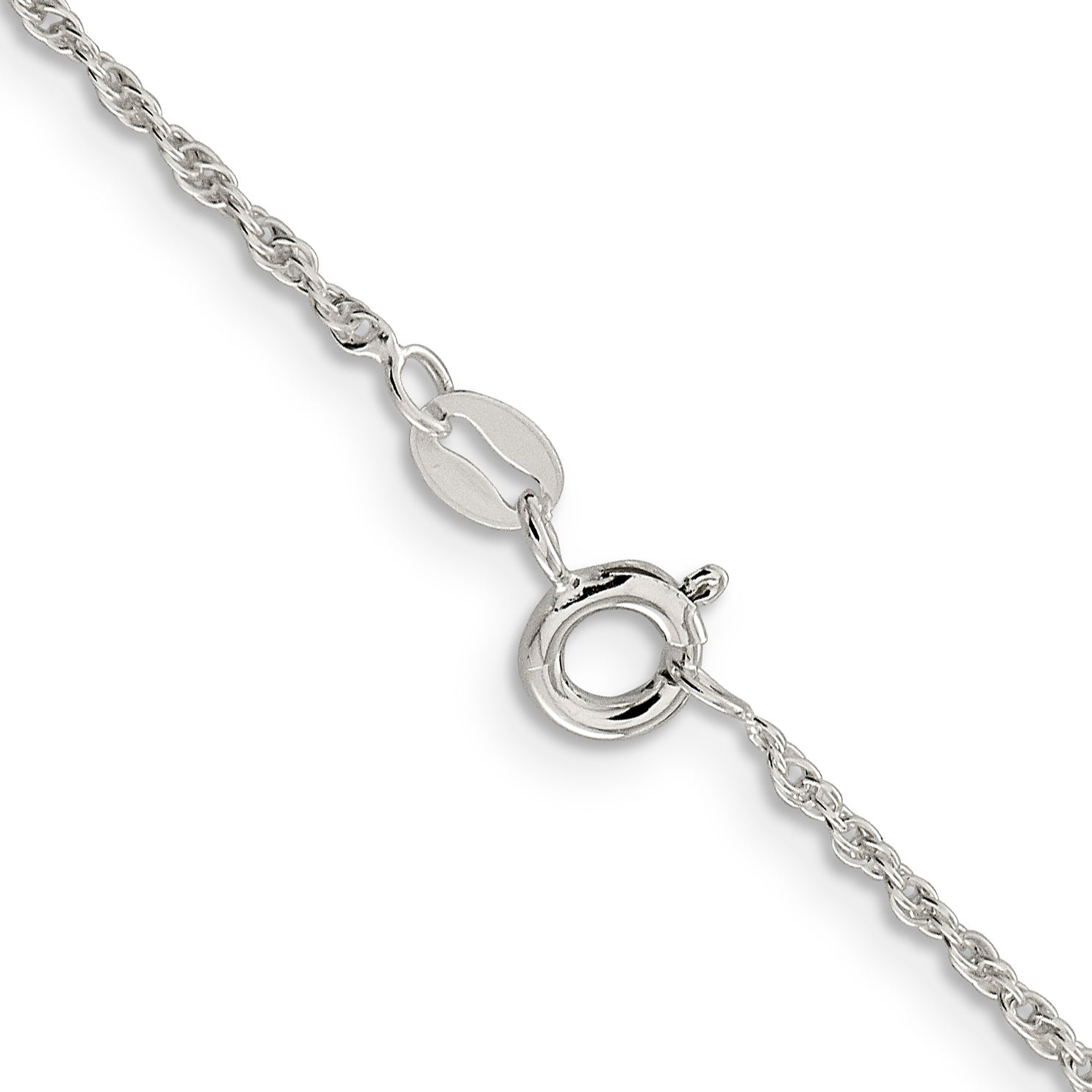 30 Inch Sterling Silver 1.6mm Loose Rope Chain Necklace