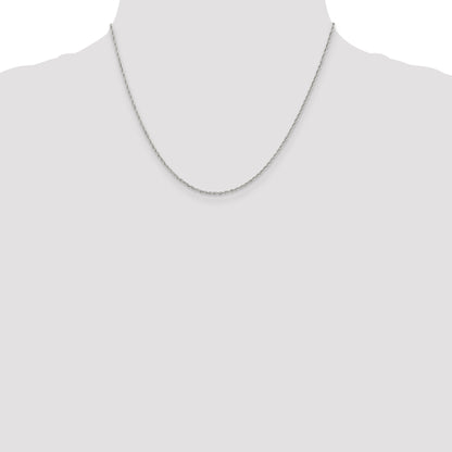 18 Inch Sterling Silver 1.6mm Loose Rope Chain Necklace